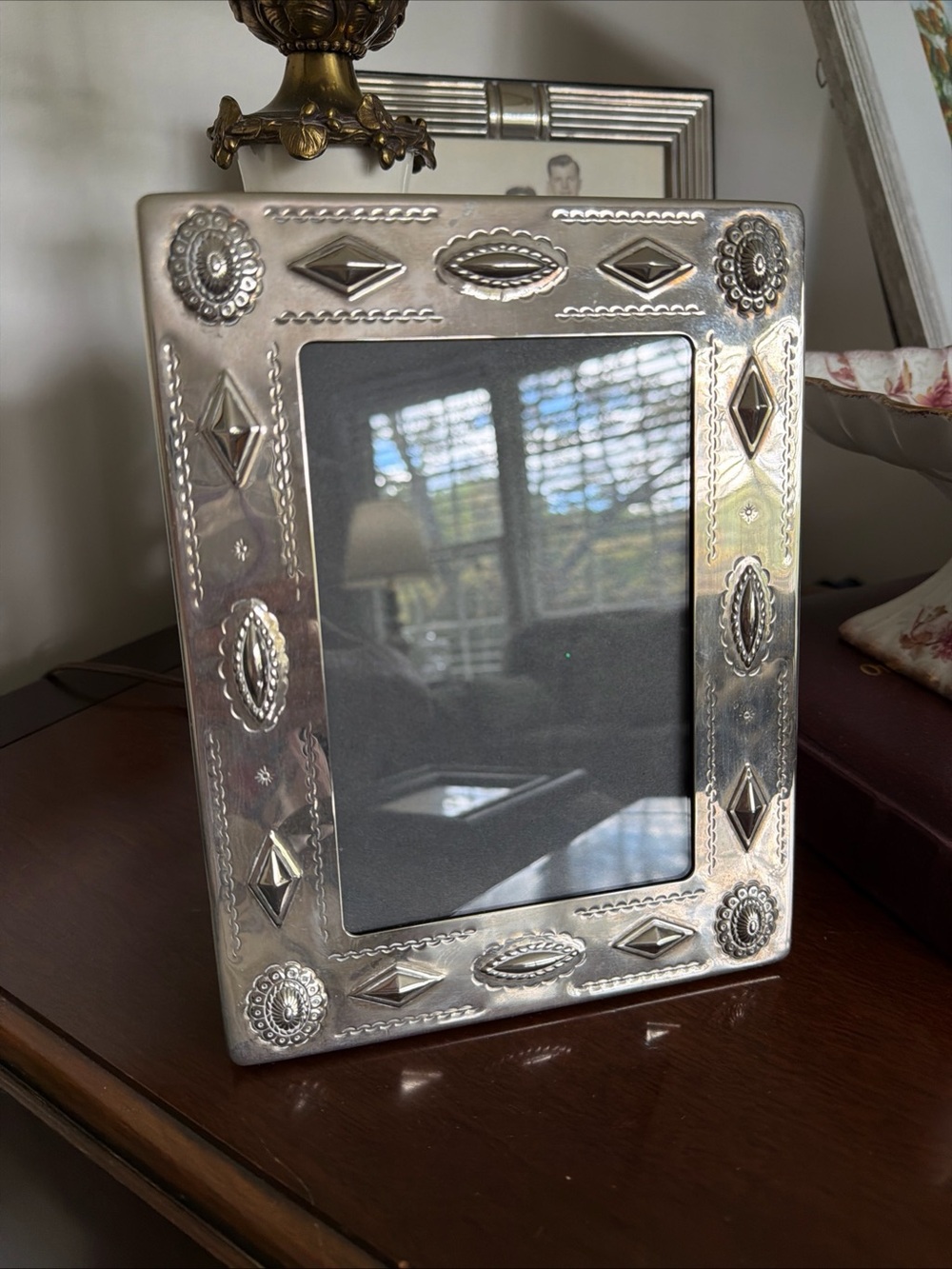 Wallace Silversmiths Silver Embossed Decorative Picture Frame